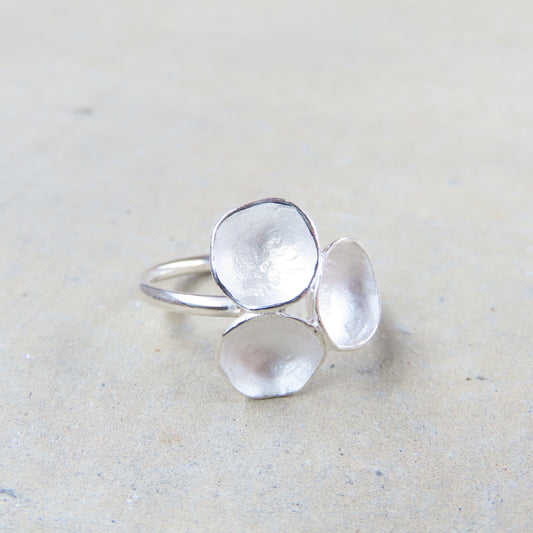 Tri Pod Ring in Sterling Silver