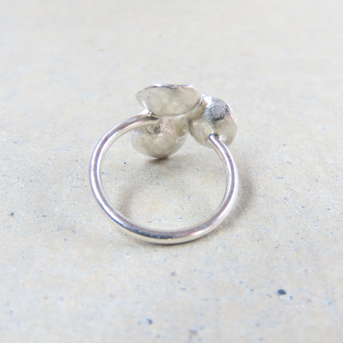 Tri Pod Ring in Sterling Silver