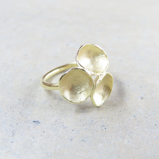 Tri Pod Ring in 18K Gold Vermeil