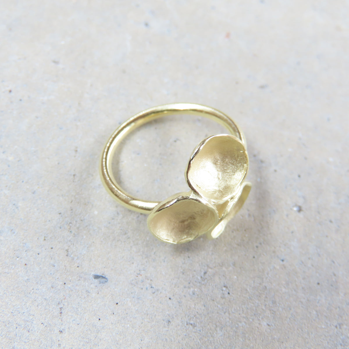 Tri Pod Ring in 18K Gold Vermeil