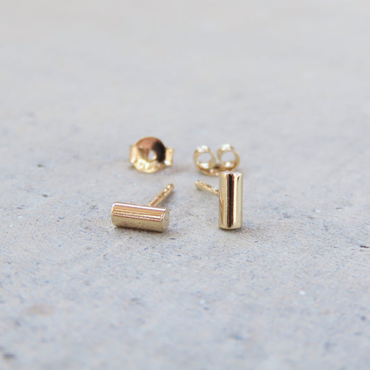 Abstract Studs: Gold Bars