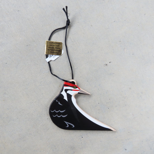 Wooden Holiday Ornament: Woodpecker