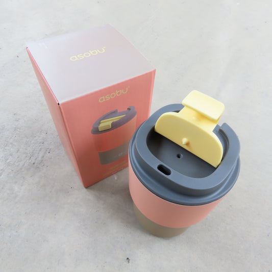 12oz Travel Mug: Pastel Peach Two Tone