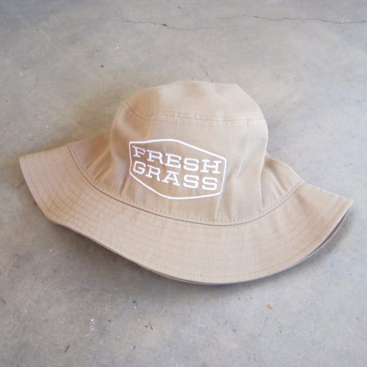 FreshGrass Hat: Beige Bucket Hat