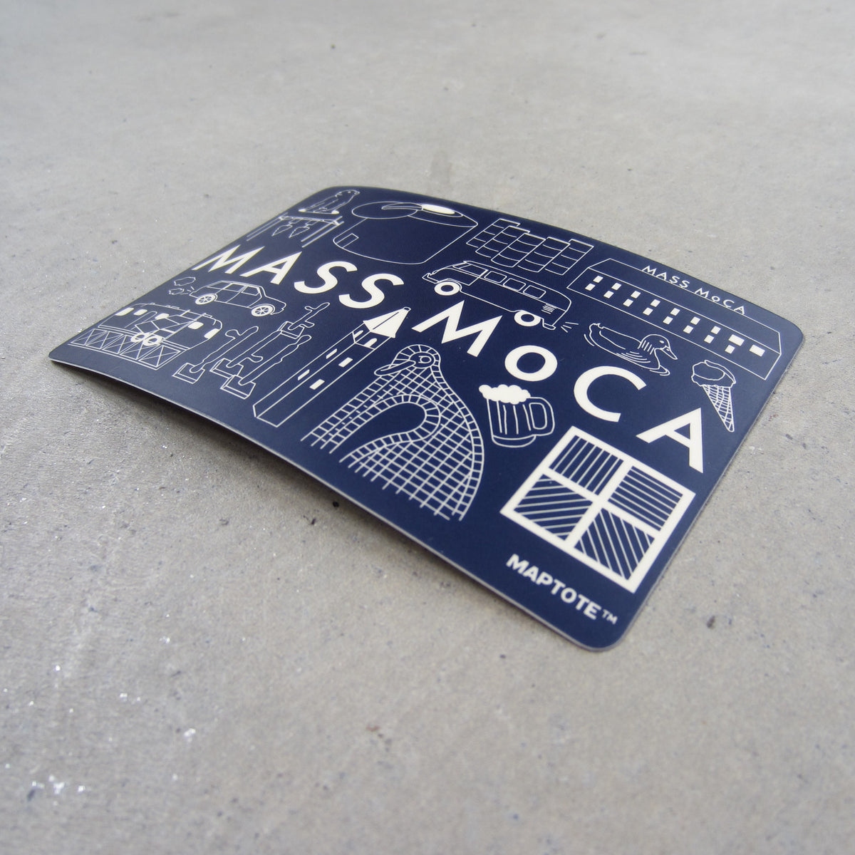 MASS MoCA Sticker: Navy Museum Icons