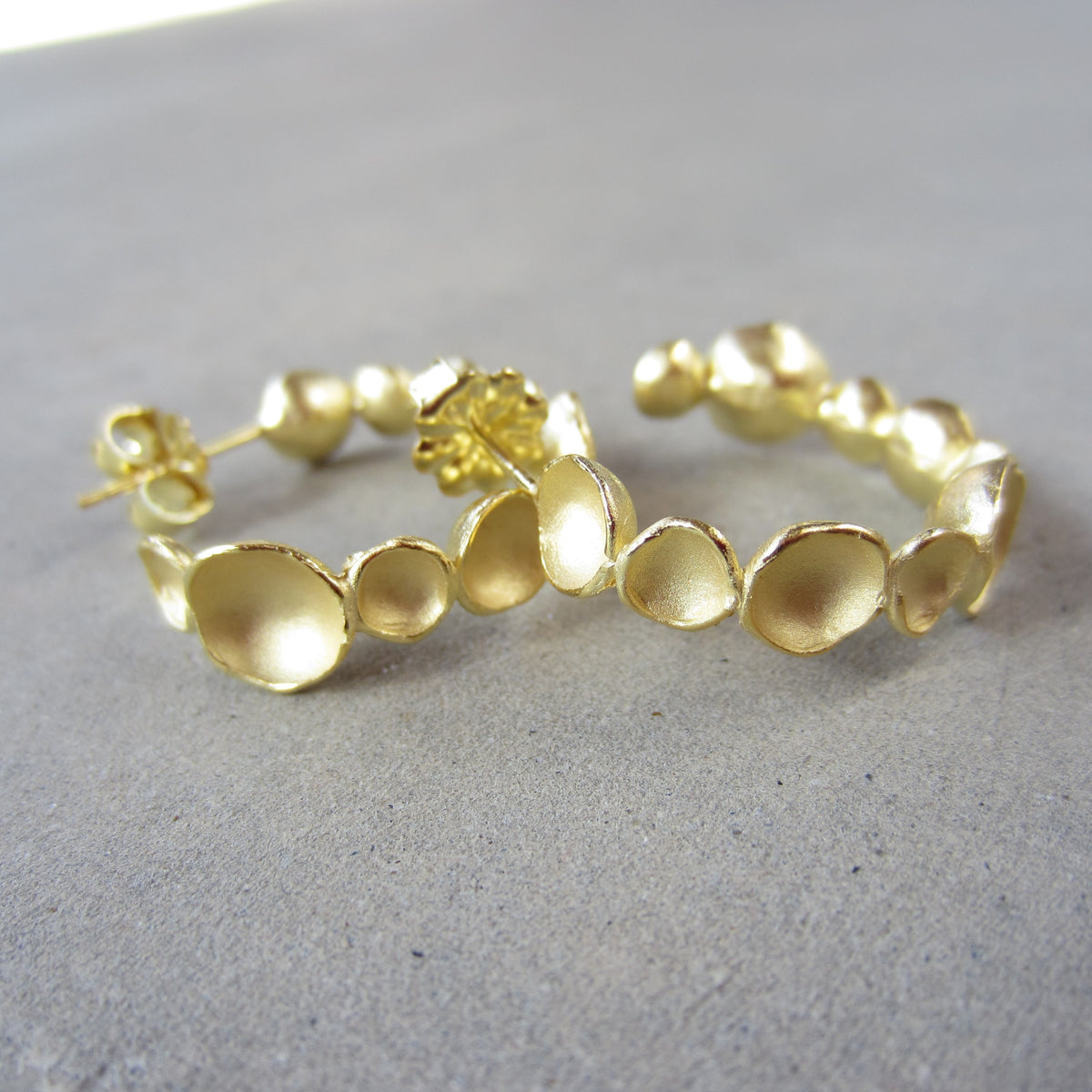 Pod Hoop Earrings in 18K Gold Vermeil