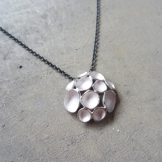 Multi Pod Pendant in Sterling Silver on Oxidized Silver Chain