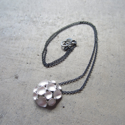 Multi Pod Pendant in Sterling Silver on Oxidized Silver Chain