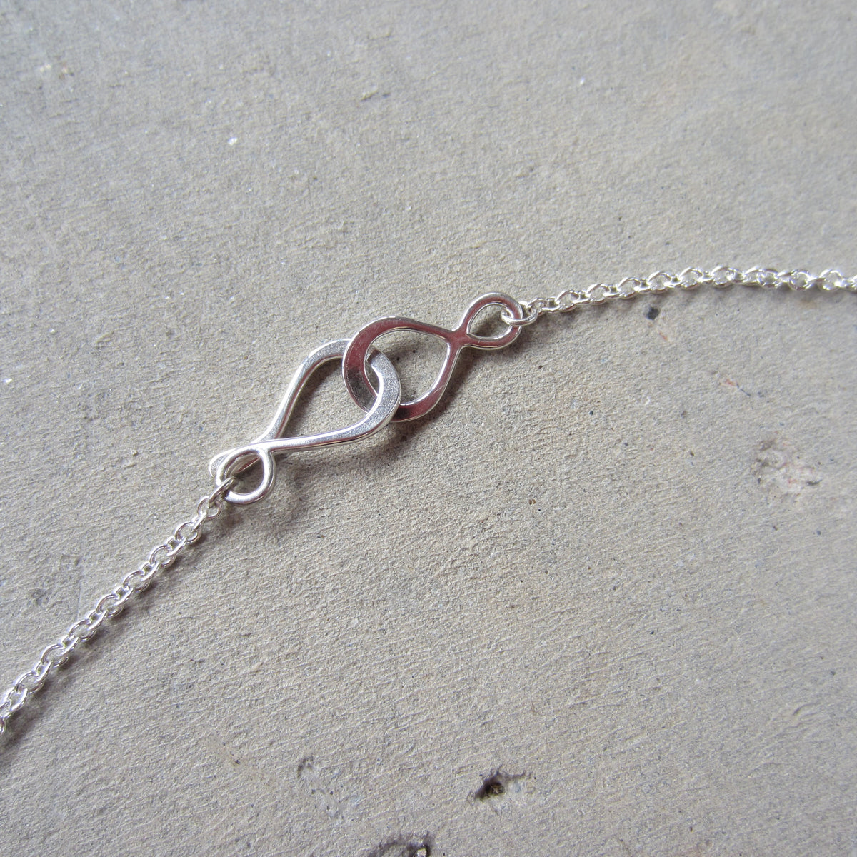 Medium Petal Pendant in Sterling Silver on Silver Chain