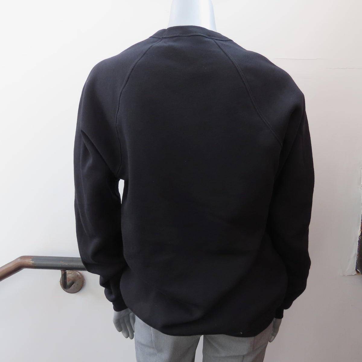 MASS MoCA Crew Neck Sweatshirt: Black with Multicolor Embroidery (Unisex)