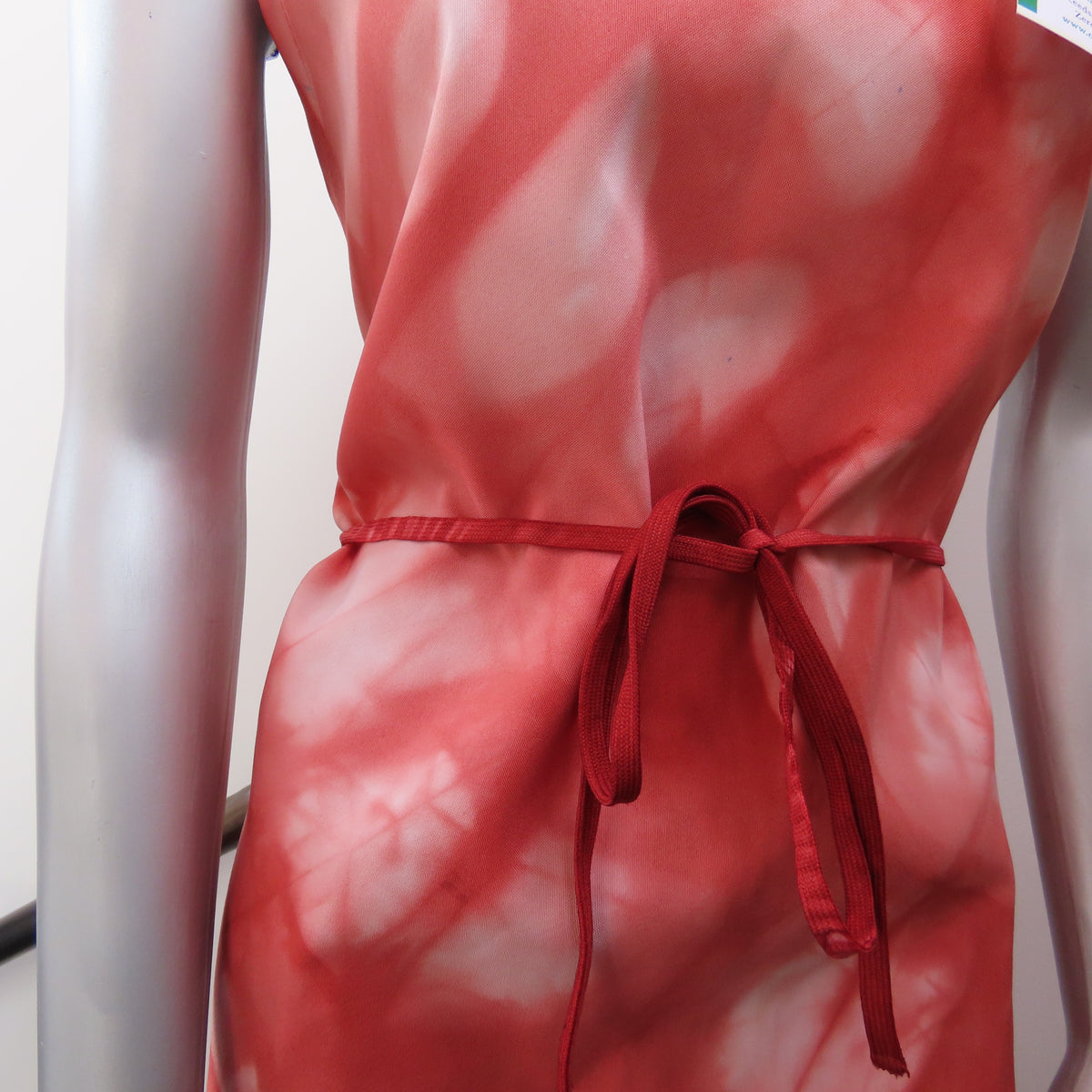 Upcycled Apron: Red Tie Dye