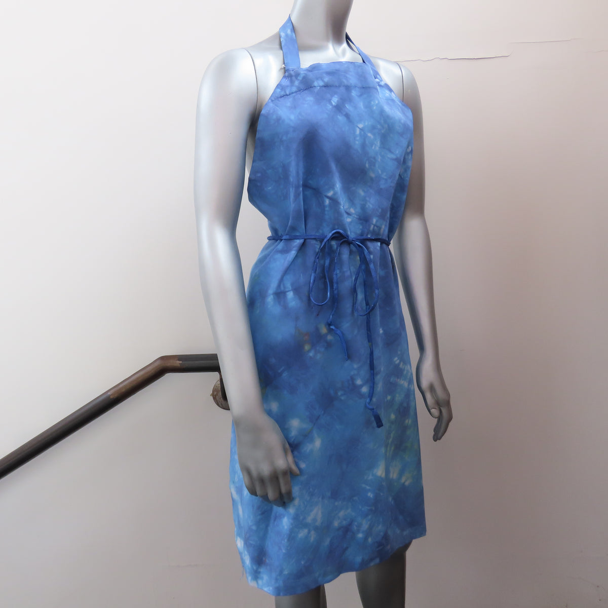 Upcycled Apron: Dark Blue Tie Dye
