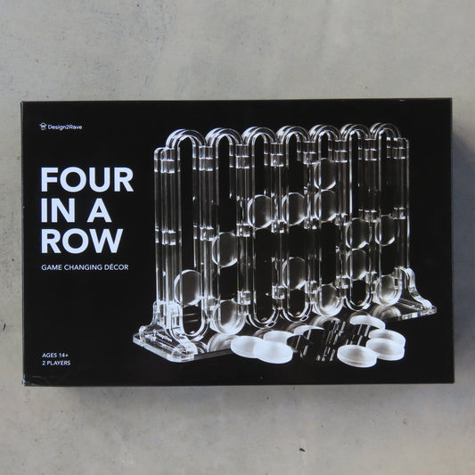 Acrylic Four In A Row Game: Black and White