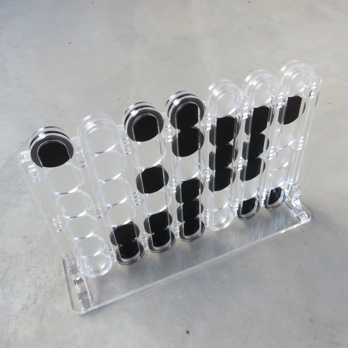 Acrylic Four In A Row Game: Black and White
