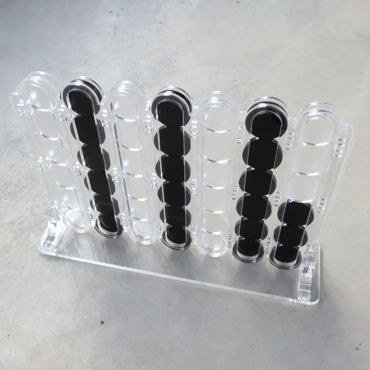 Acrylic Four In A Row Game: Black and White