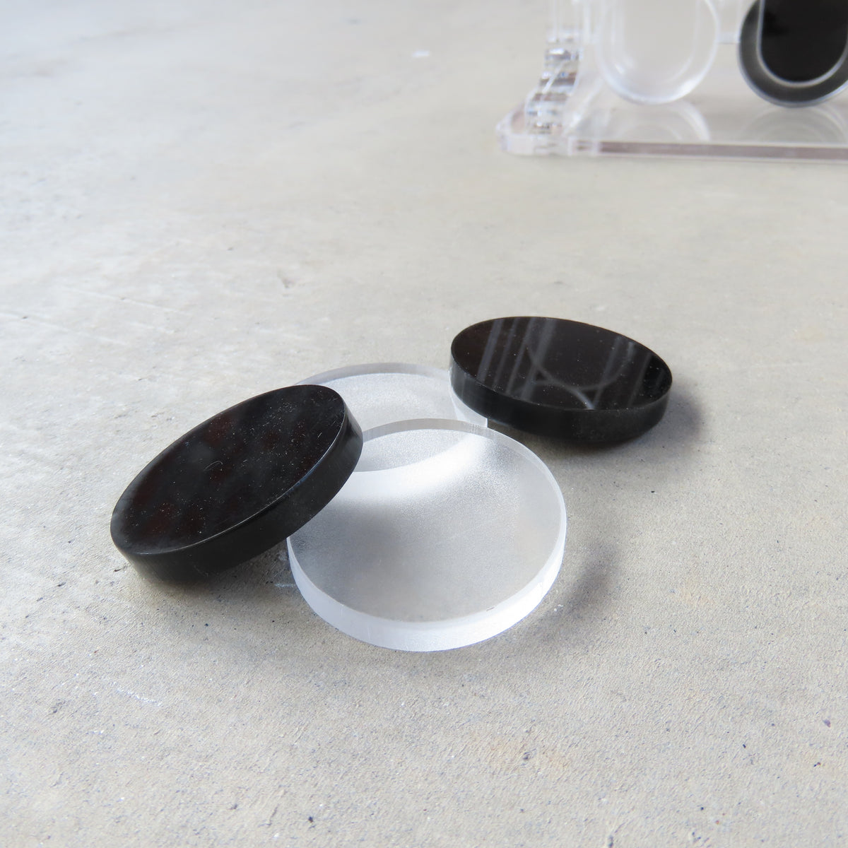 Acrylic Four In A Row Game: Black and White