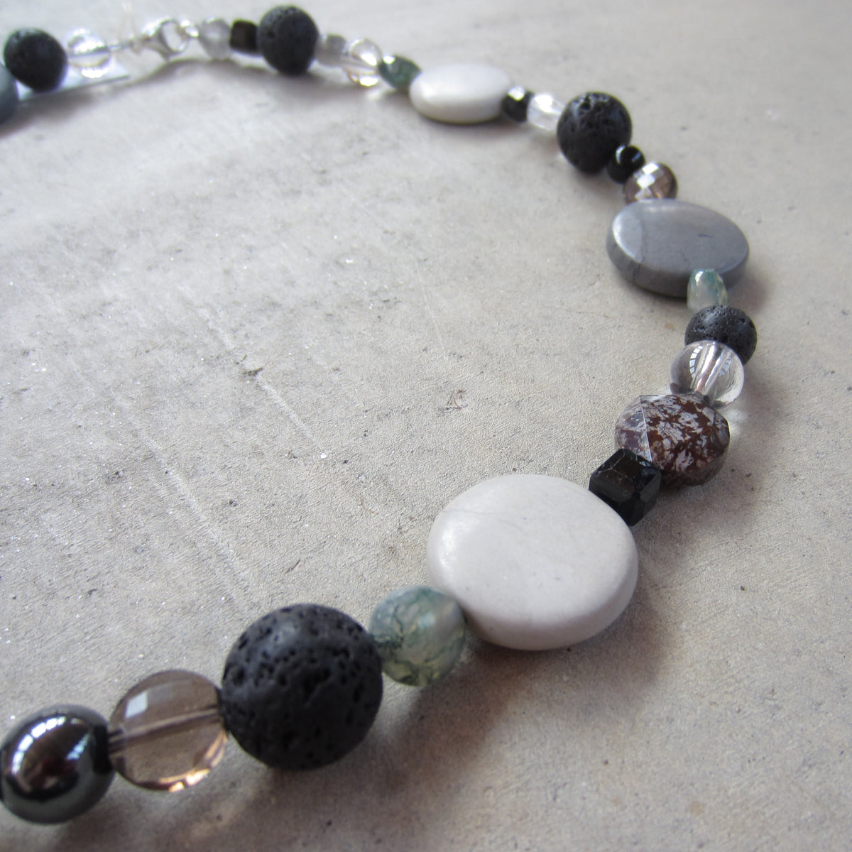 Multi Stone Monochromatic Crystal Collection Necklace for Inner Strength