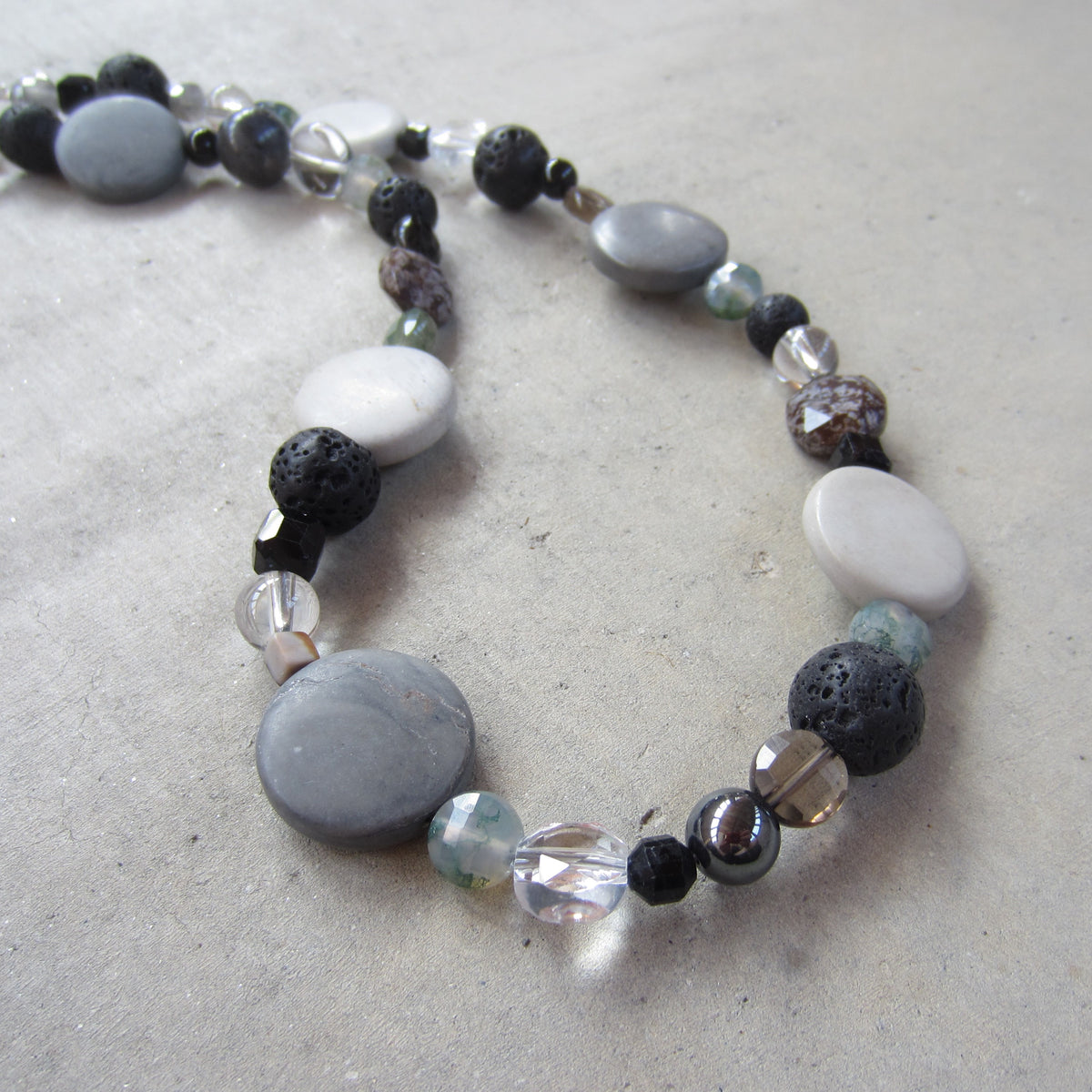 Multi Stone Monochromatic Crystal Collection Necklace for Inner Strength