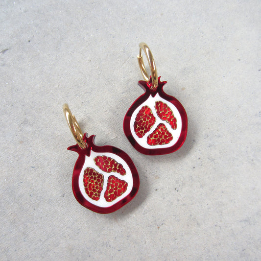 Pomegranate Acrylic Earrings
