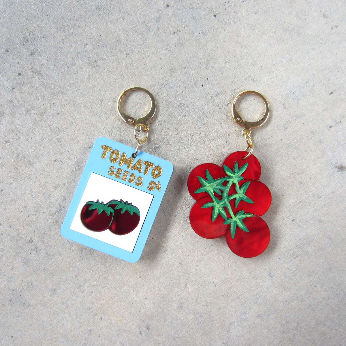 Tomato Seeds Acrylic Earrings
