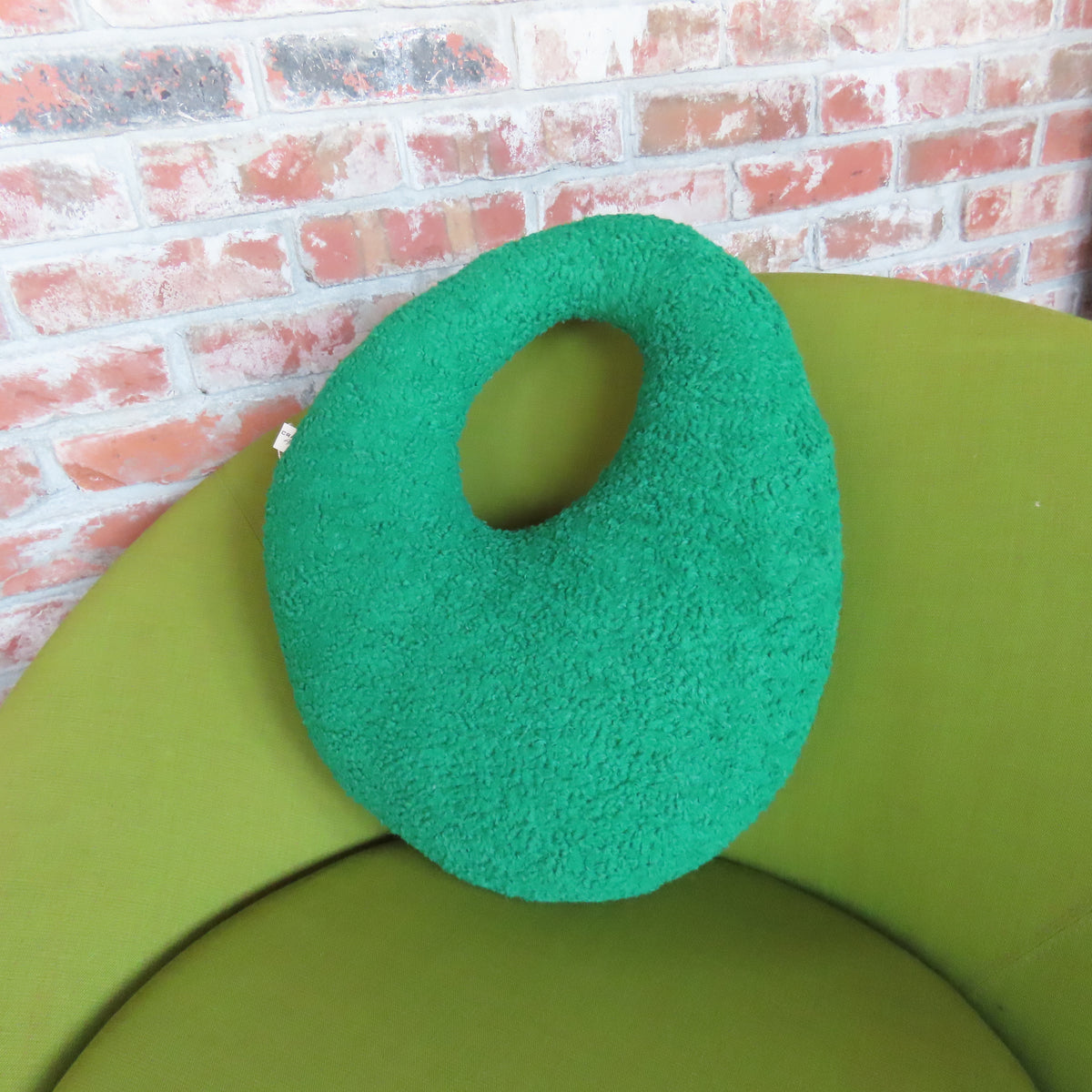 Amorphous Decorative Cushion: Emerald Green