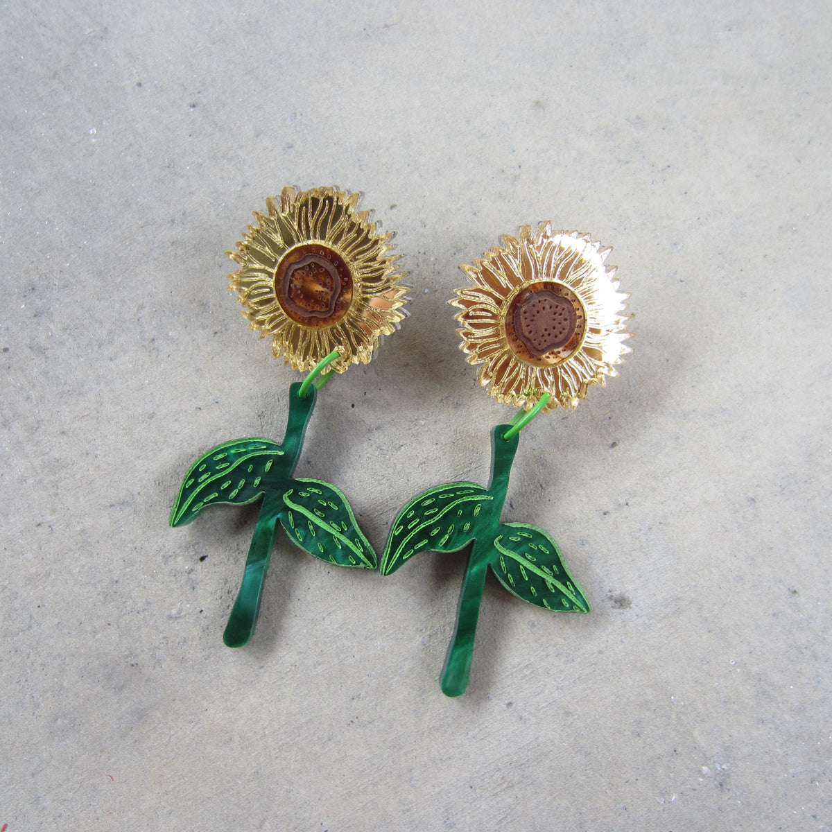 Sunflower Acrylic Earrings