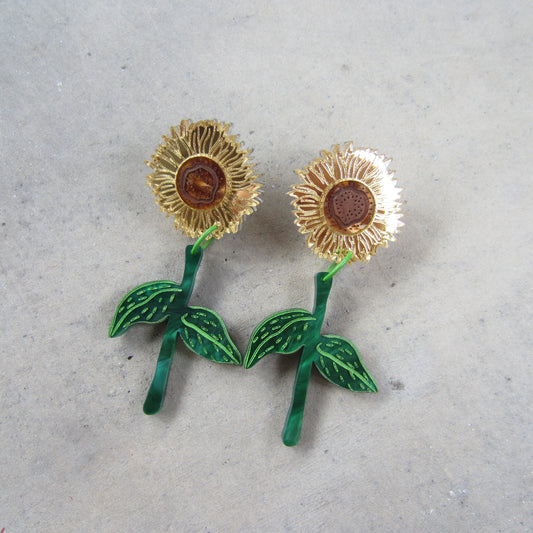 Sunflower Acrylic Earrings