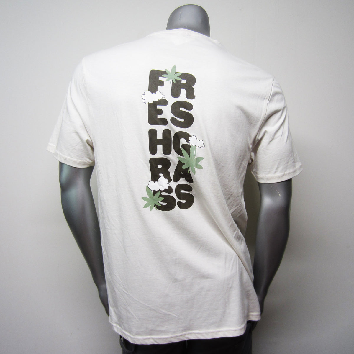FreshGrass Tee: Beige Cannabis Design (Unisex)