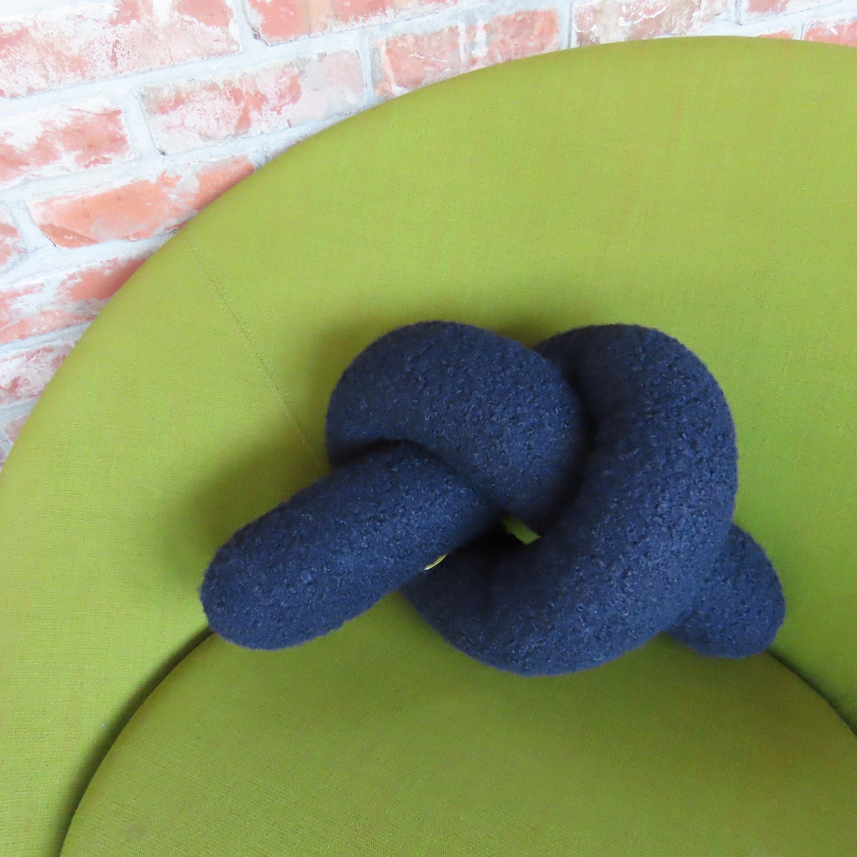 Knot Decorative Cushion: Navy Blue