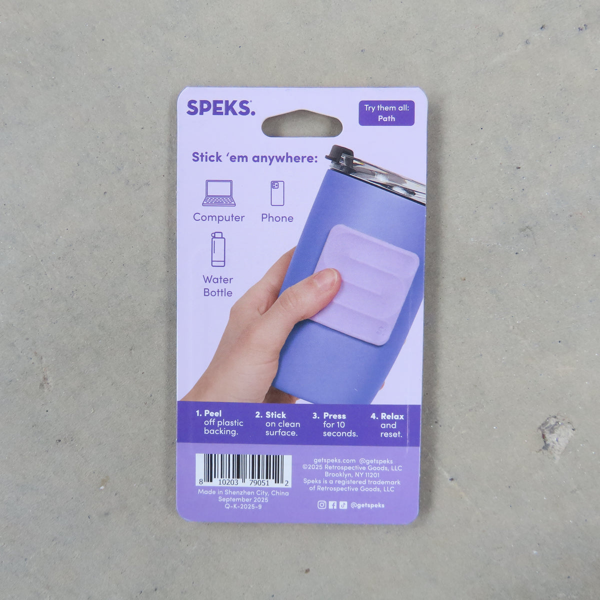 Slabs Silicone Sticker: Square Path Purple