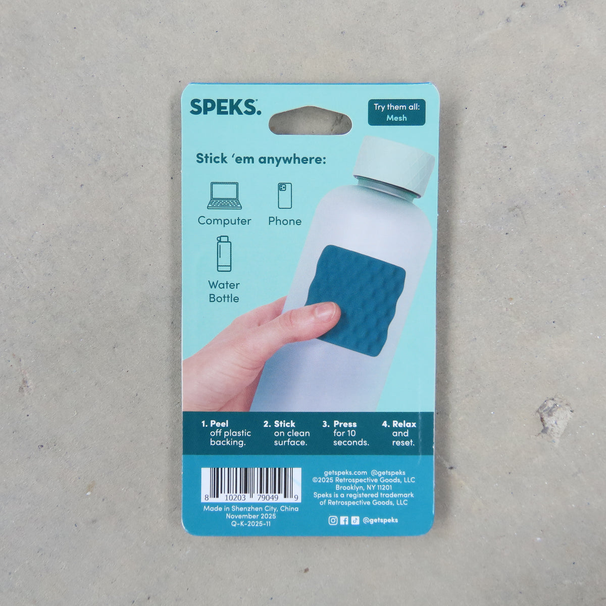 Slabs Silicone Sticker: Square Mesh Green