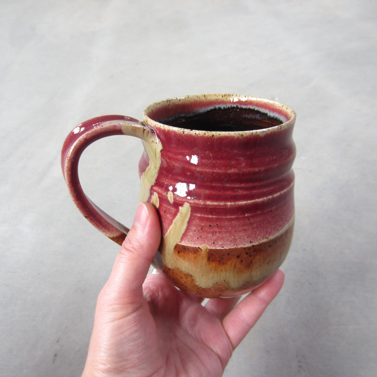 Large Handmade Ceramic Mug: Landscape on Mars