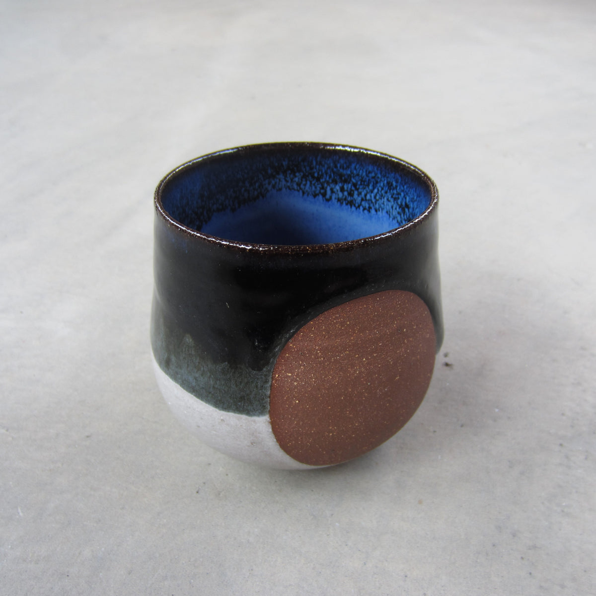 Medium Handmade Ceramic Tumbler: Full Moon Glaze