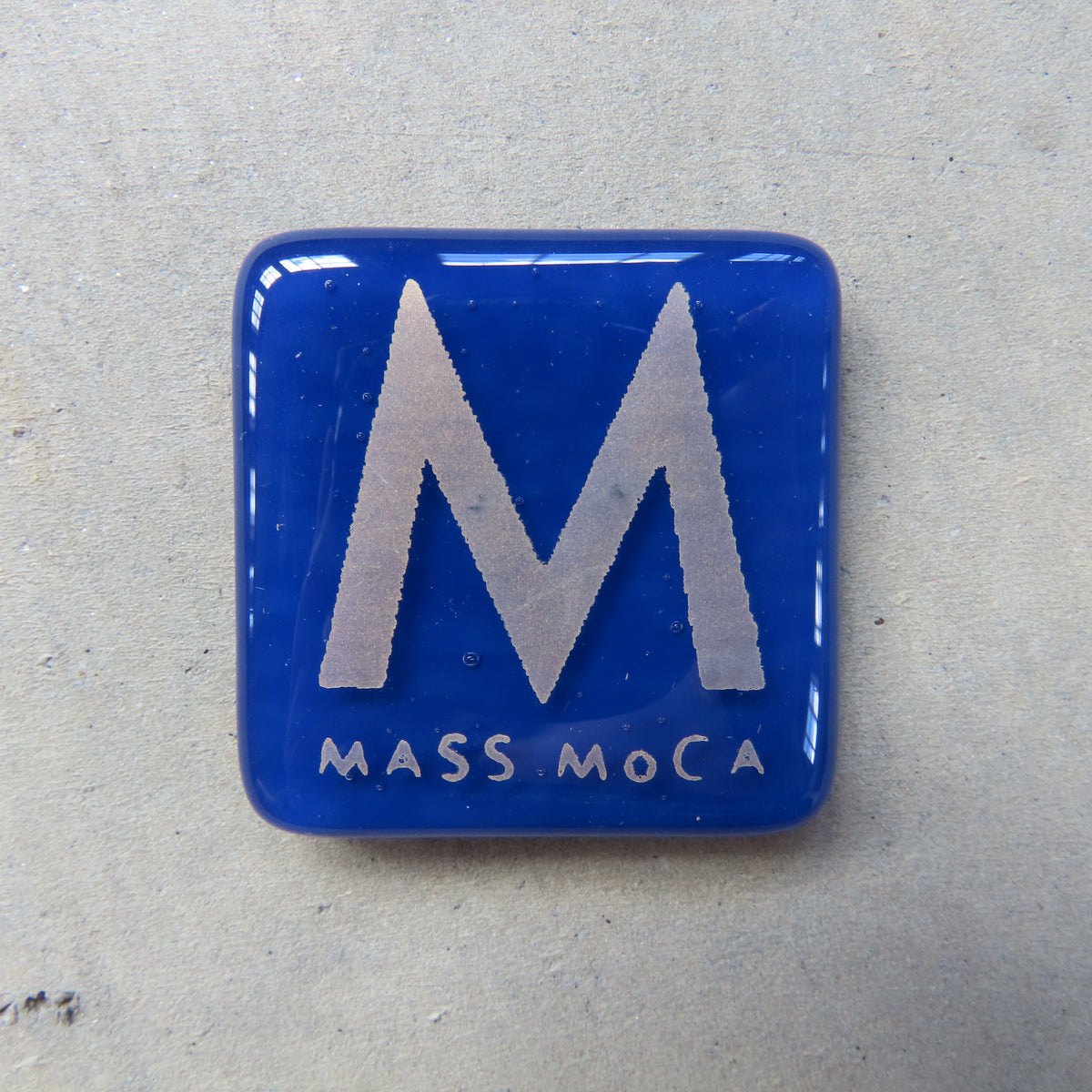 MASS MoCA Glass Magnet: Indigo and Gold