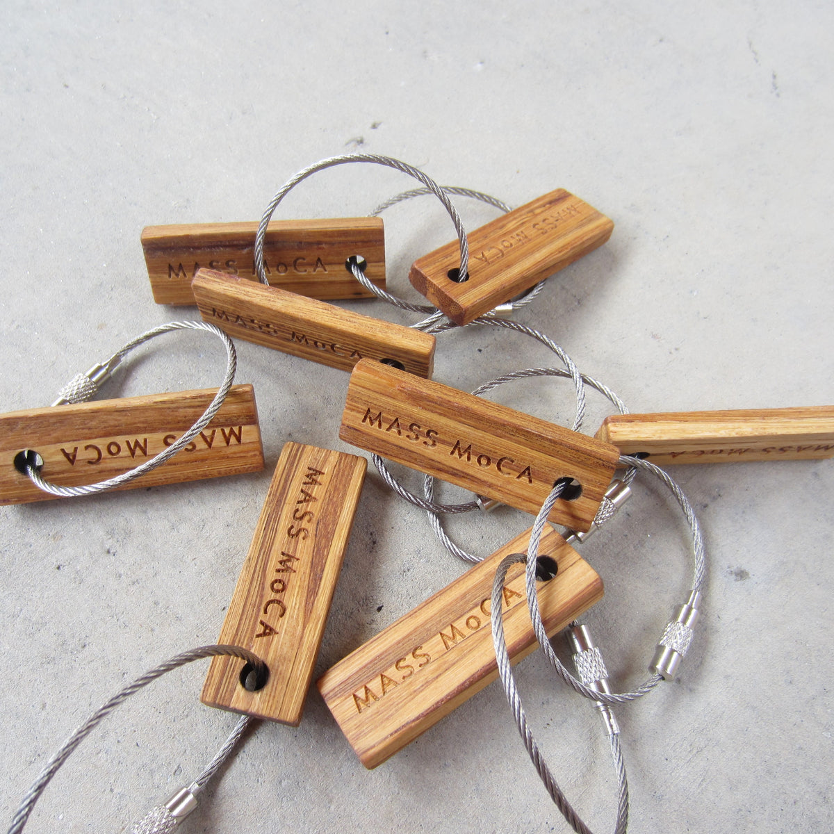 MASS MoCA Recycled Chopsticks Keychain
