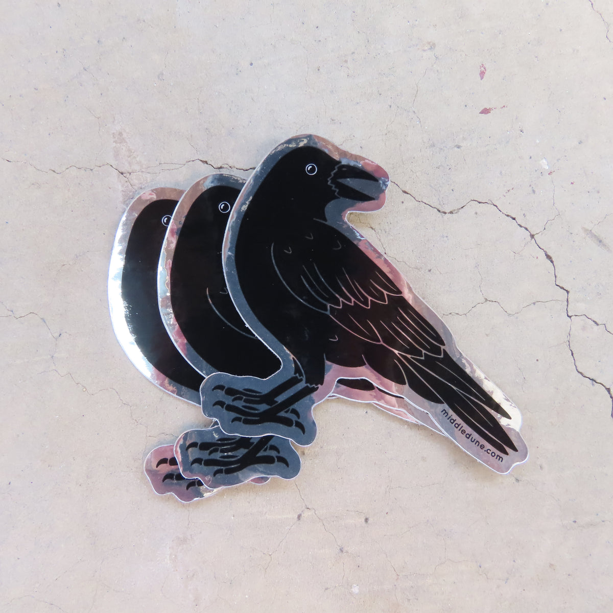 Metallic Corvid Sticker
