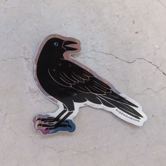 Metallic Corvid Sticker