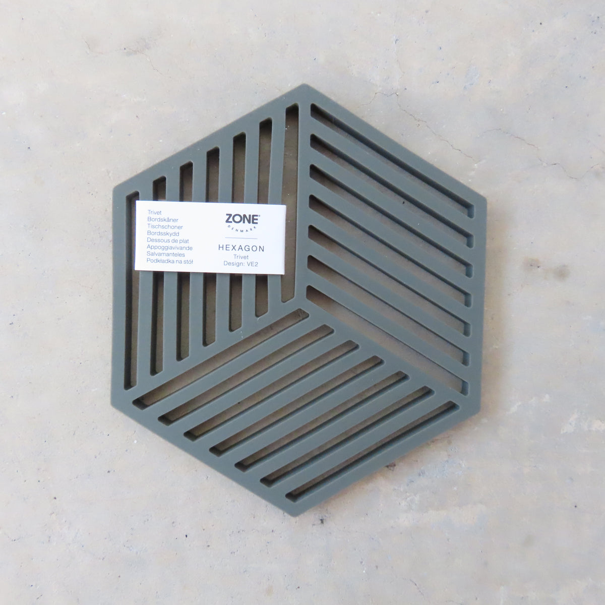 Hexagon Kitchen Trivet: Charcoal