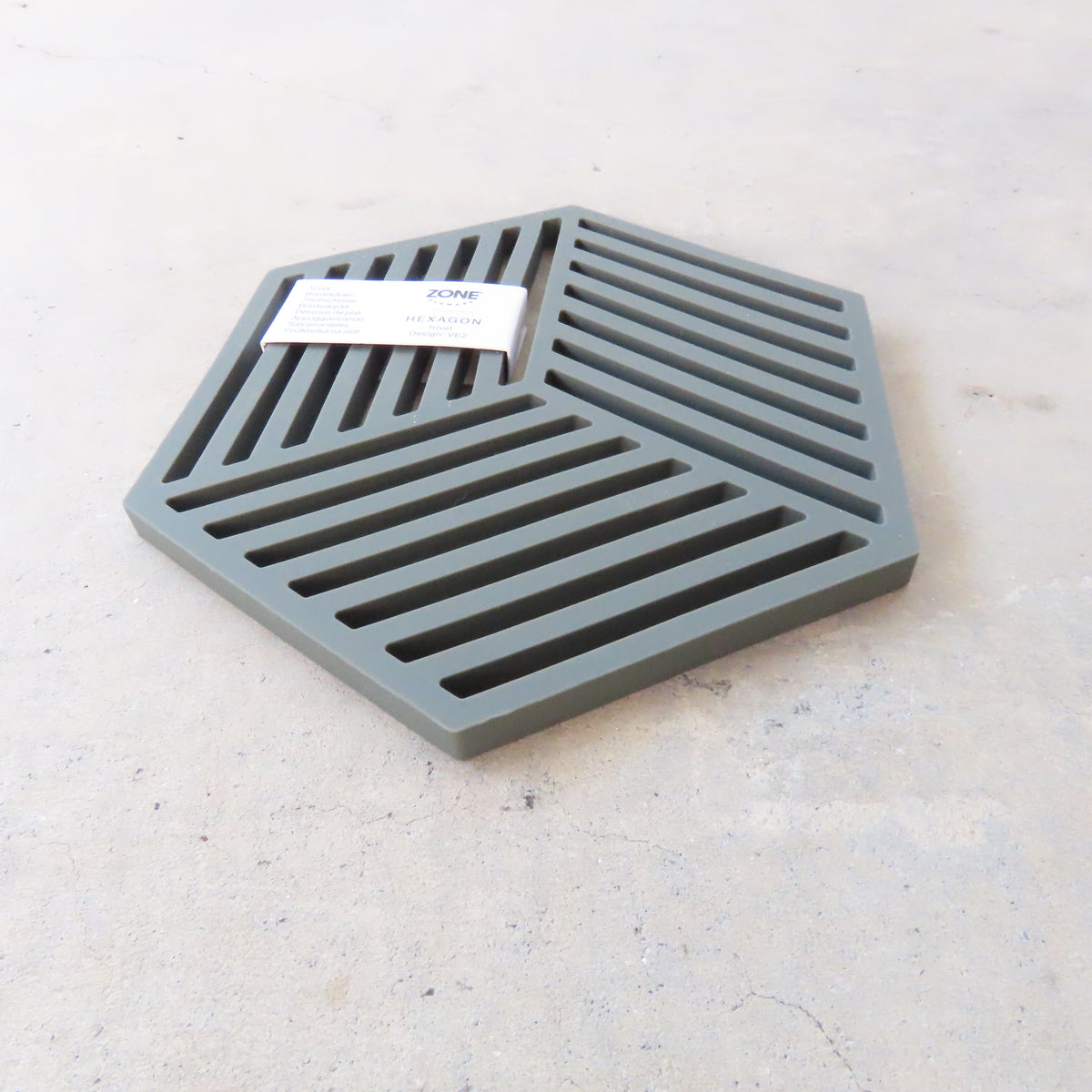 Hexagon Kitchen Trivet: Charcoal