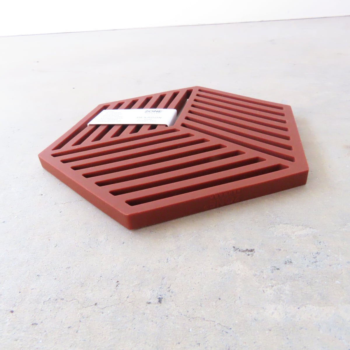 Hexagon Kitchen Trivet: Burgundy