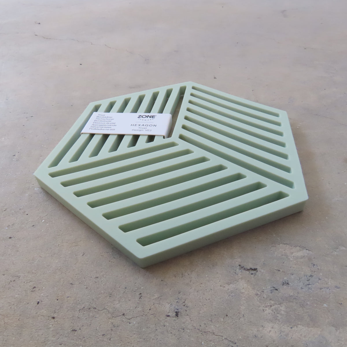 Hexagon Kitchen Trivet: Mint