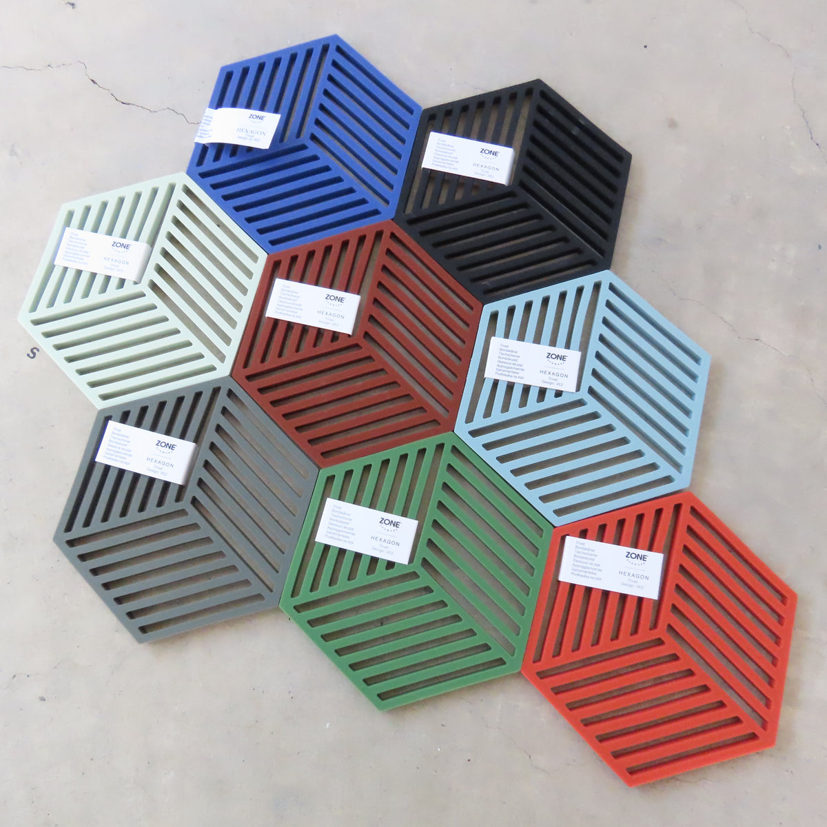 Hexagon Kitchen Trivet: Black