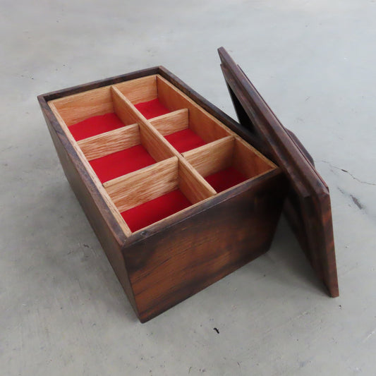 Two Tiered Jewelry Box: Walnut