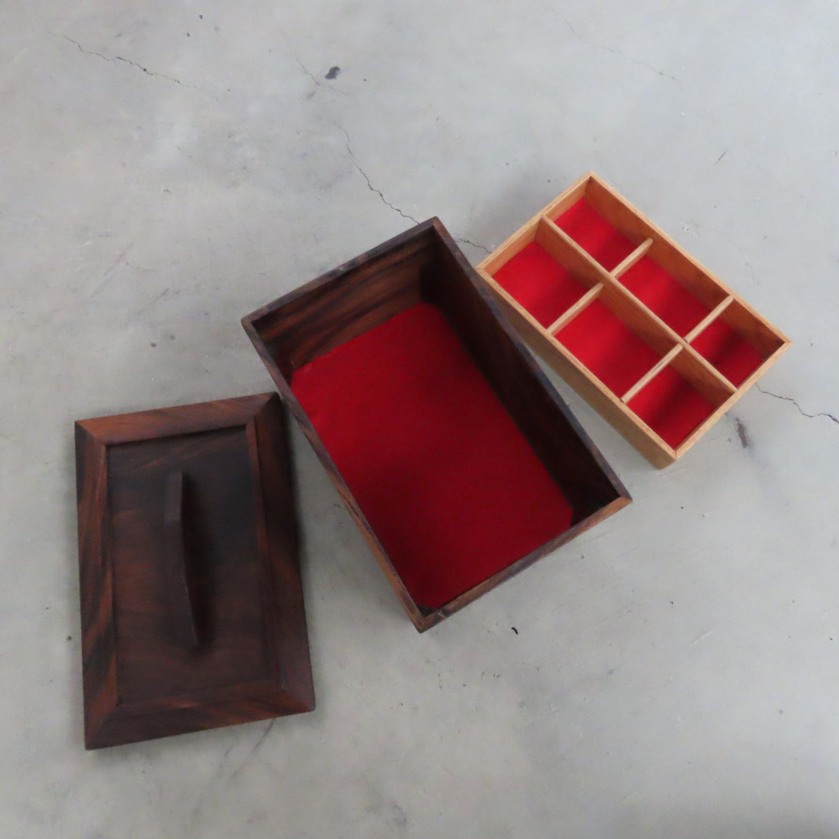 Two Tiered Jewelry Box: Walnut
