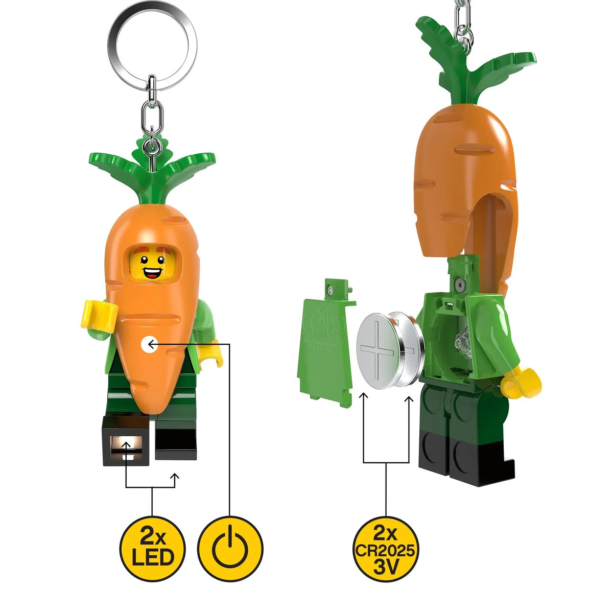 LEGO Minifigures Keychain Light: Carrot Character