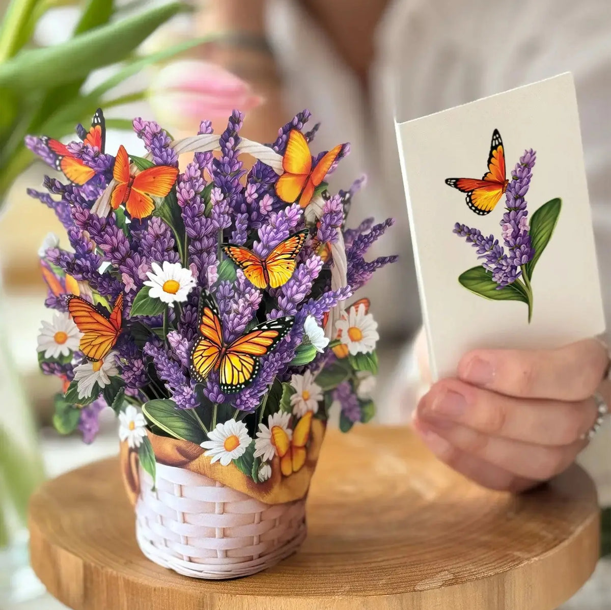 Mini Paper Bouquet: Lavender & Butterflies