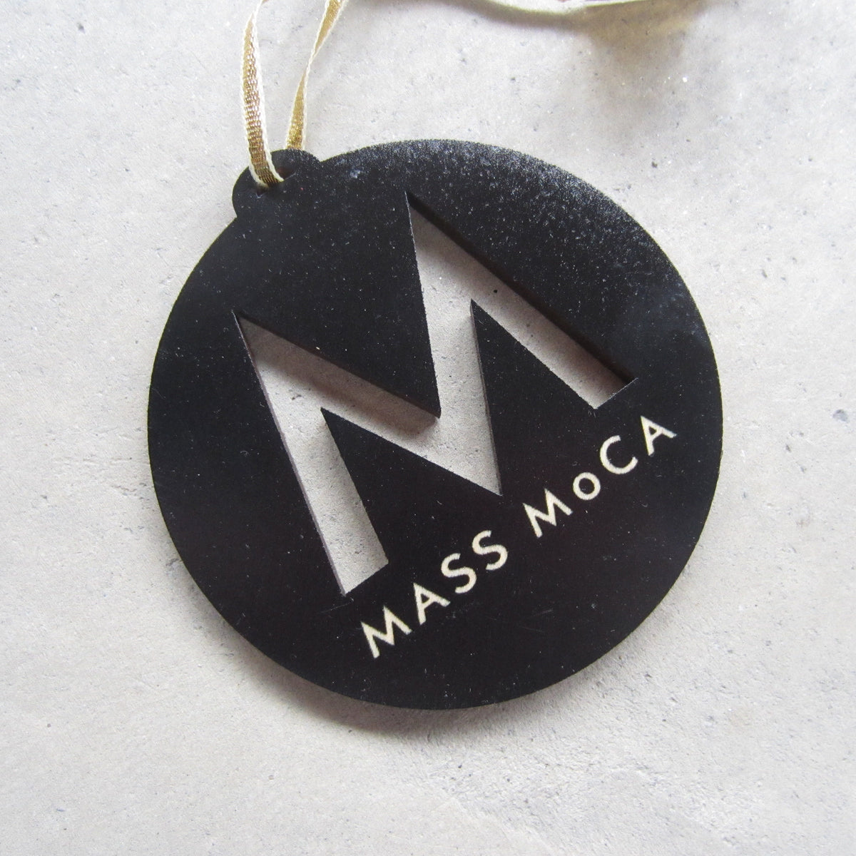 MASS MoCA Wooden Holiday Ornament: Black
