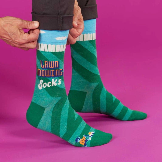 Men's Crew Socks: Lawn Mowing Socks
