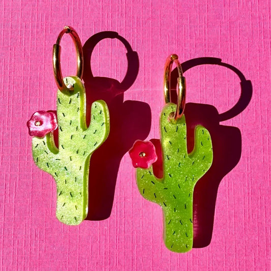 Cactus Acrylic Earrings