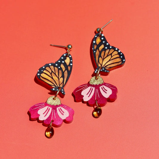 Polly Pollinator Acrylic Earrings